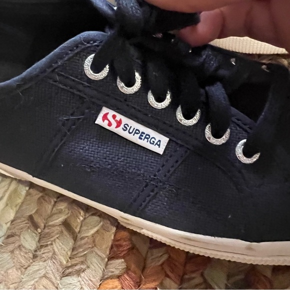 Superga Navy Cotu Classic Trainer Canvas Sneakers size 9 1/2 - Picture 10 of 12